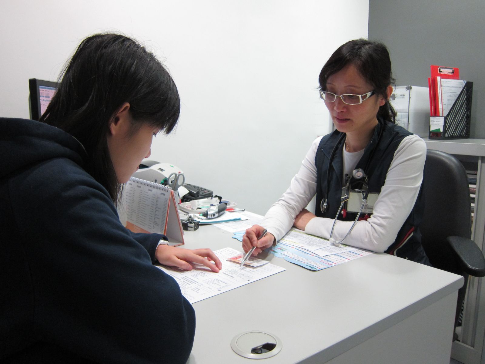 Image: A donor was being screened.